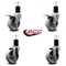 Service Caster 4'' Semi Steel Swivel 1-3/4'' Expanding Stem Caster Set 2 Total Lock Brakes, 4PK SCC-EXTTL20S415-SSR-2-S-2-134 - alternate 2